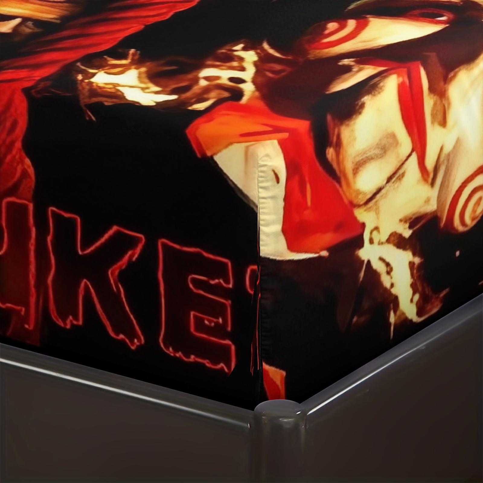 Horror movie printed pattern bed sheet, comfortable printed pattern, including 1 bed sheet and 2 pillowcases, comfortable bedding, anti slip dust cover suitable for bedrooms and guest rooms, suitable for children and adults as gifts, Bedsheet Sets