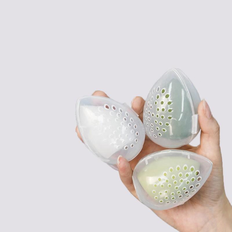 Plastic Makeup Sponge Storage Box, Unisex Portable Breathable Powder ...