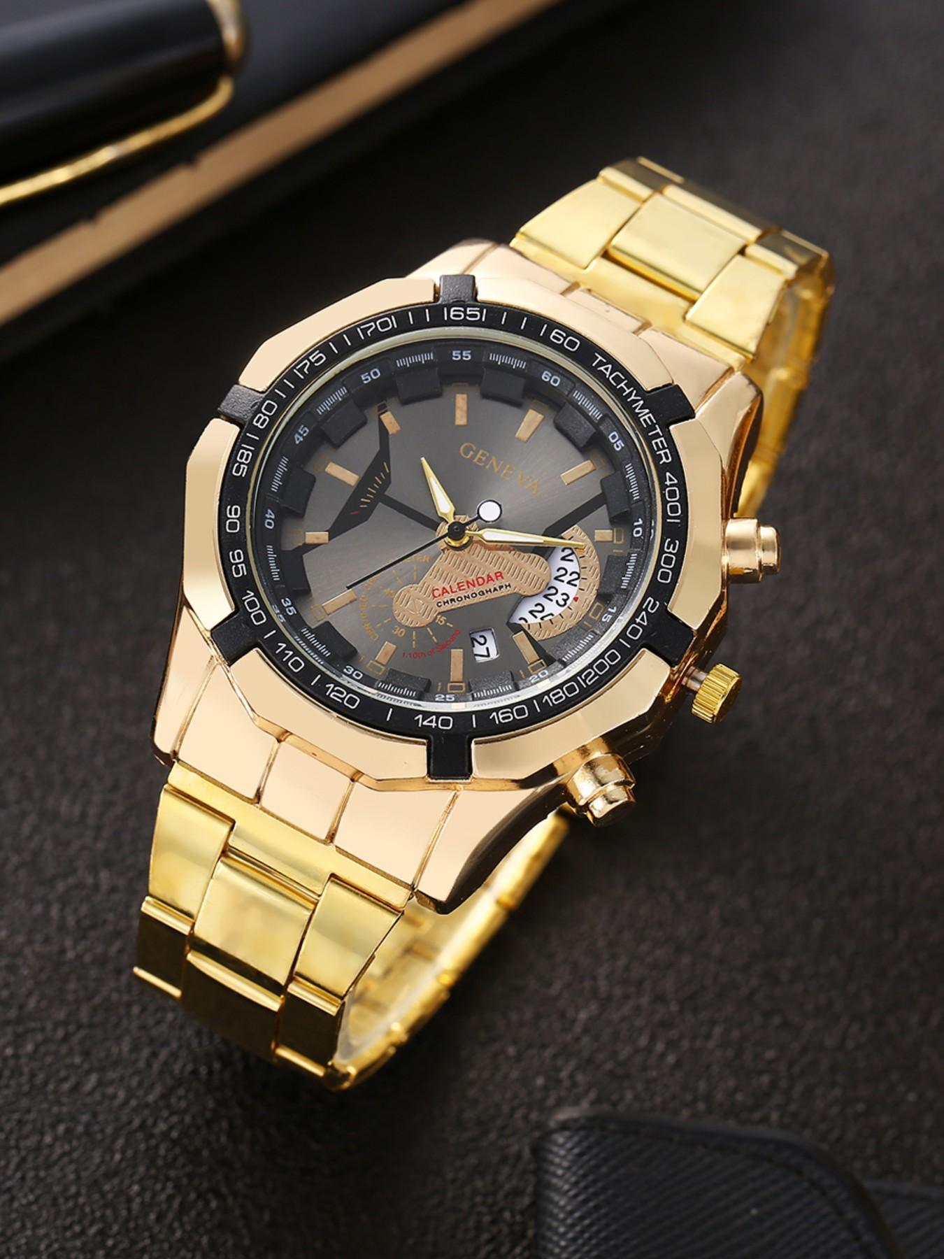 Men's Business Wrist Watch, Alloy Case & Strap Watches For Men, Quartz Analog Wristwatch, Battery-Powered, Ideal for Daily Wear & Gifts, Watch Men