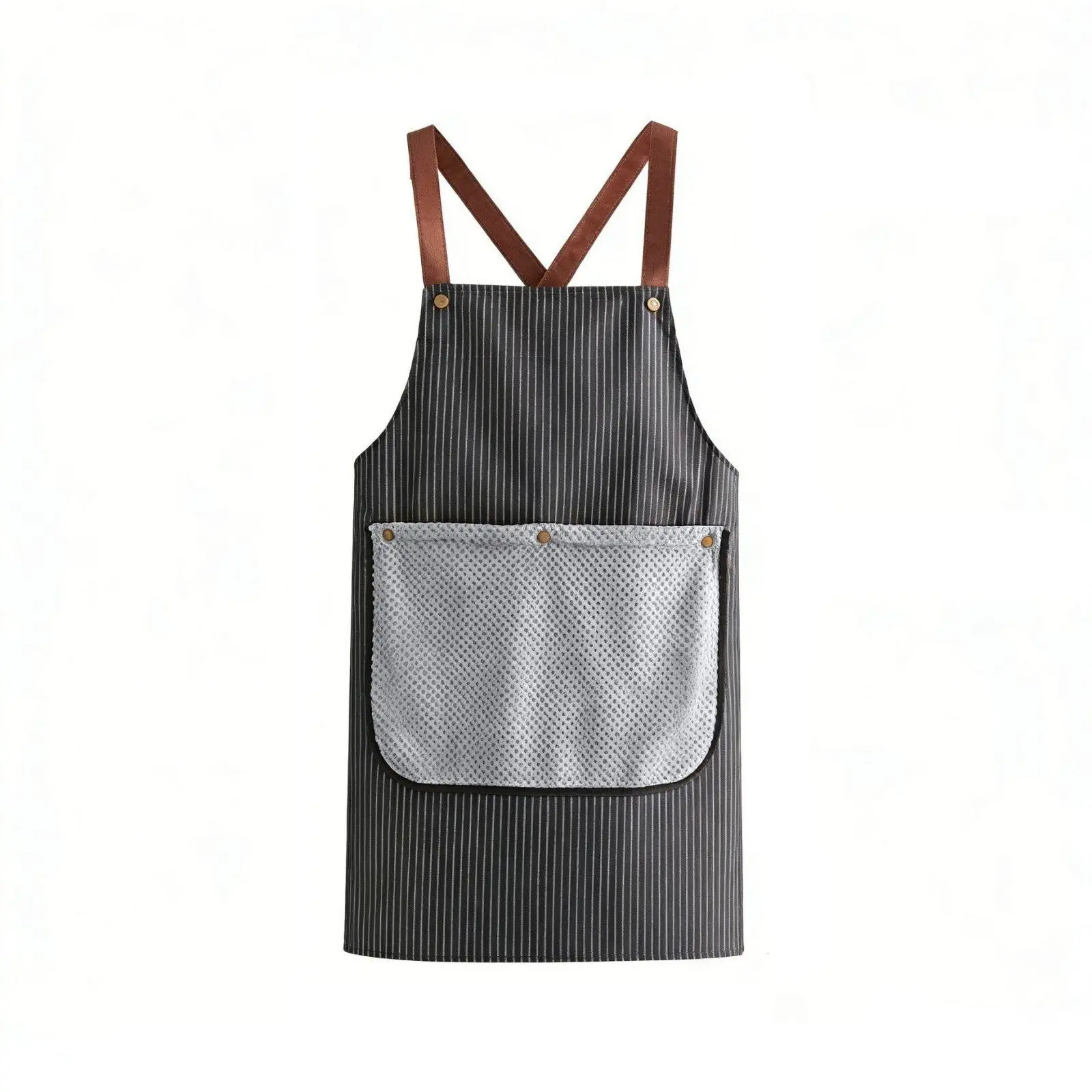 1pc Apron with Detachable Hand Towel & 2 Cooking Utensils Pocket, Unisex, Perfect for Coffee Bars, Restaurants & Stylish Workwear, Coffee Bar Apron, Stylish Apron, Durable Apron, Kitchen Apron, Kitchen Cooking Aprons