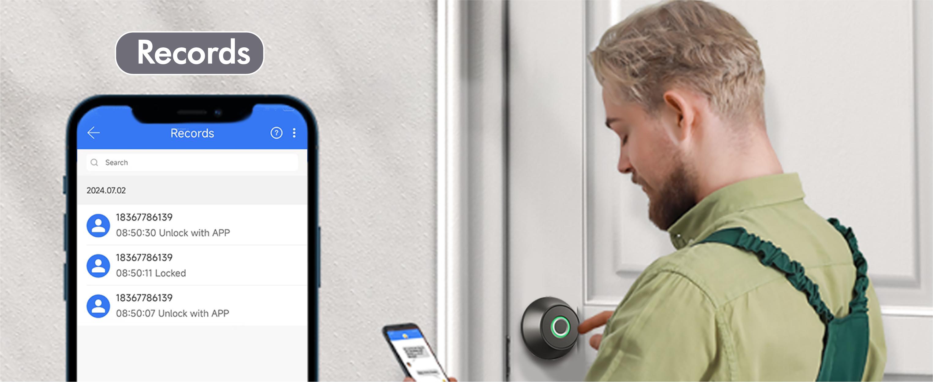 Valentine's Day Gift EUERTE 3th Gen Fingerprint Door Lock with App Smart Deadbolt Auto Lock Easy Install Great For Home Perfect Replacement The Traditional Deadbolt FathersDayGift