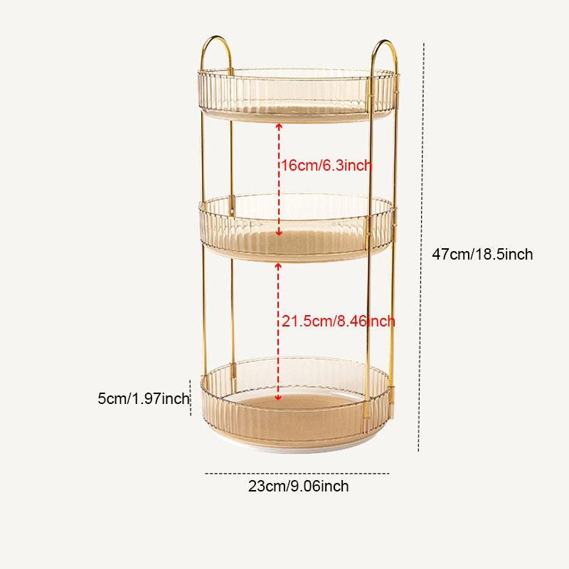 360° Rotating Makeup Organizer Rack, Full Angle Rotation, Multi-Layer Storage, Precision Fit for Vanity Table, Essential Beauty Storage, Makeup Cosmetic Organizer, Cosmetics Organizer Storage