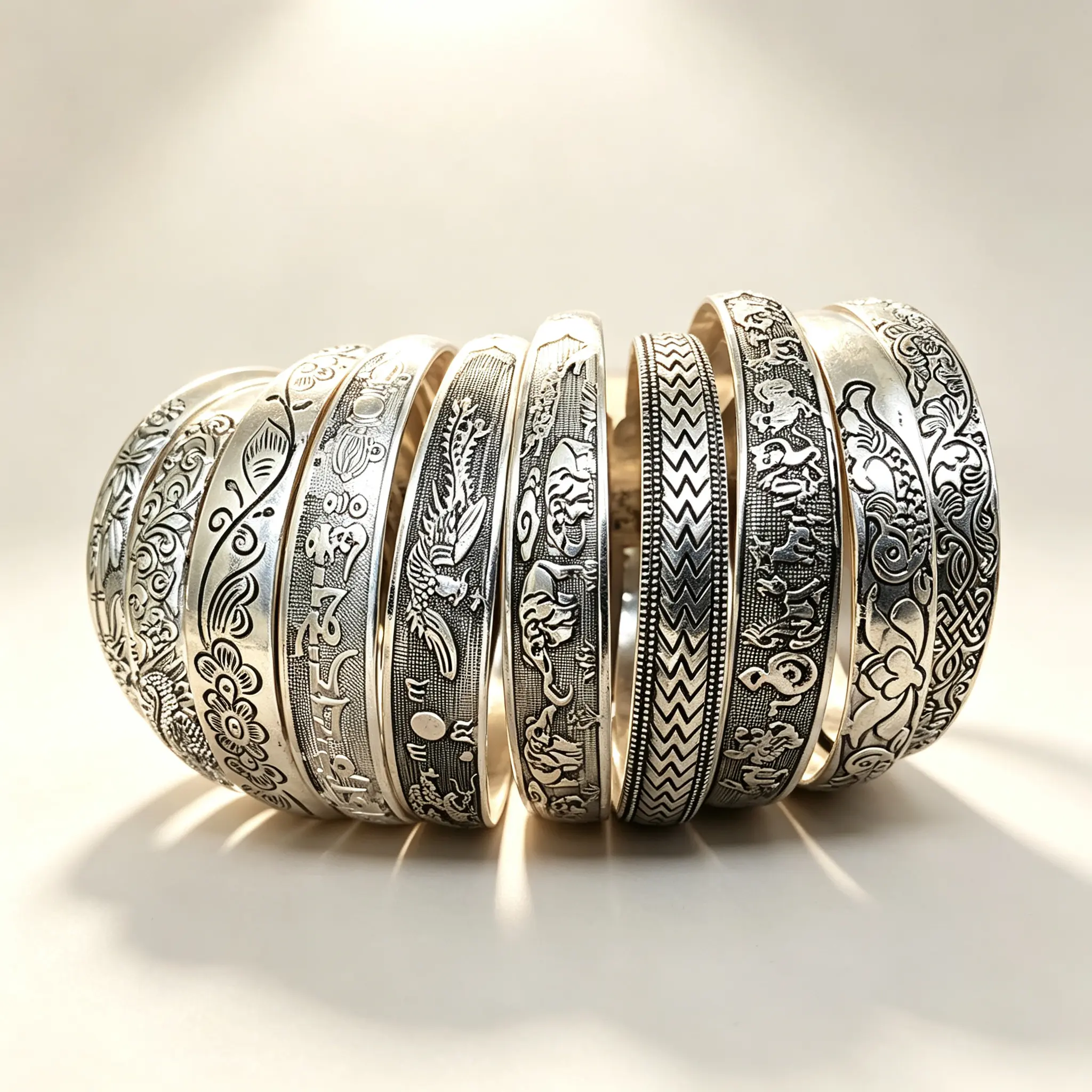 Vintage Chinese Style Cuff Bangle, Adjustable Engraving Bangles, Exquisite High Quality Bracelet for Women & Men, Fashion Accessories for Daily Wear, Bangles Set, Cuff Bangles Bracelets, Bracelet Jewelry