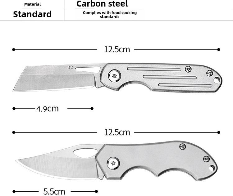 3 camping stainless steel fruit knives high hardness sharp folding knives outdoor multi-function self-defense portable survival knife men's gift