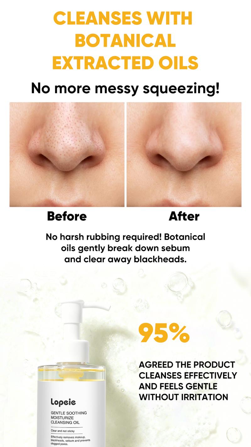 Lopeie Cleansing Oil 200ml | Deep Clean & Soothe Skin | Gentle Low-Irritation Makeup Remover for All Skin Types