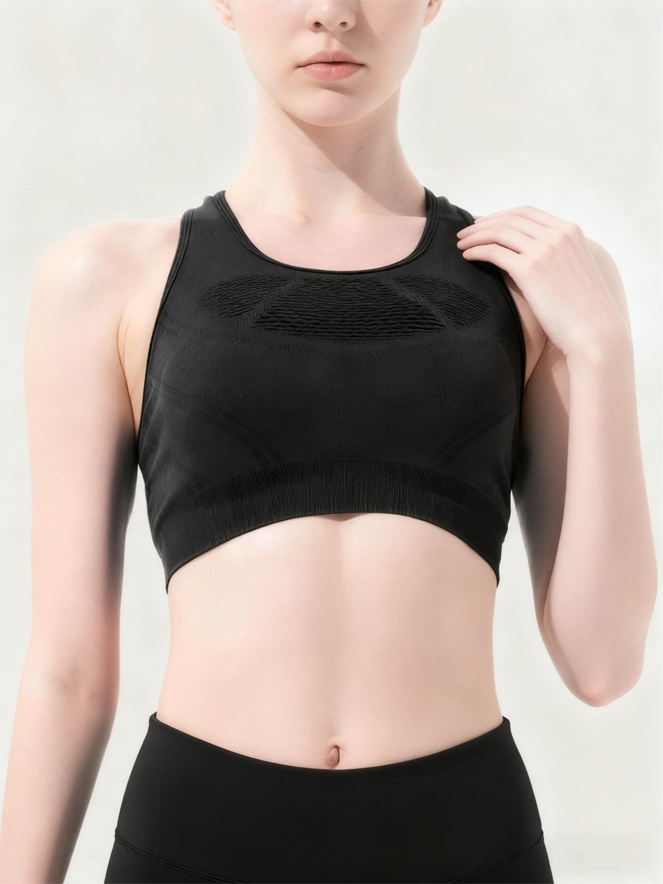 High Elastic Compression Sports Bra, Buttery Soft Gym Bra for Pilates, Daily Active Wear, Comfortable and Supportive Athletic Top