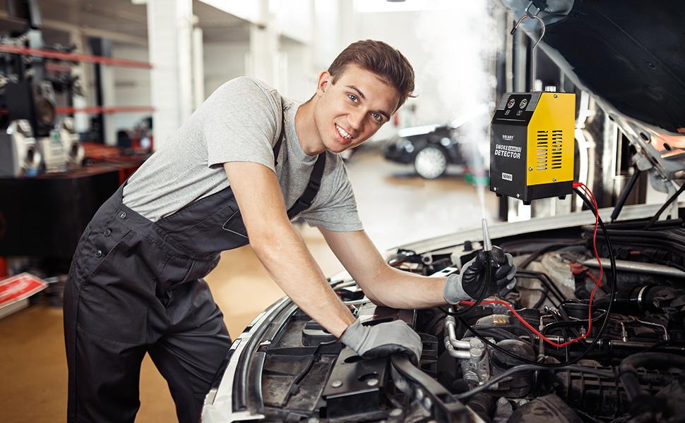 SOLARY EVAP Smoke Leak Detector – 12V Portable Automotive Diagnostic Tool for Vehicle Repair,Car/Motorcycle/Truck (No Smoke Oil)