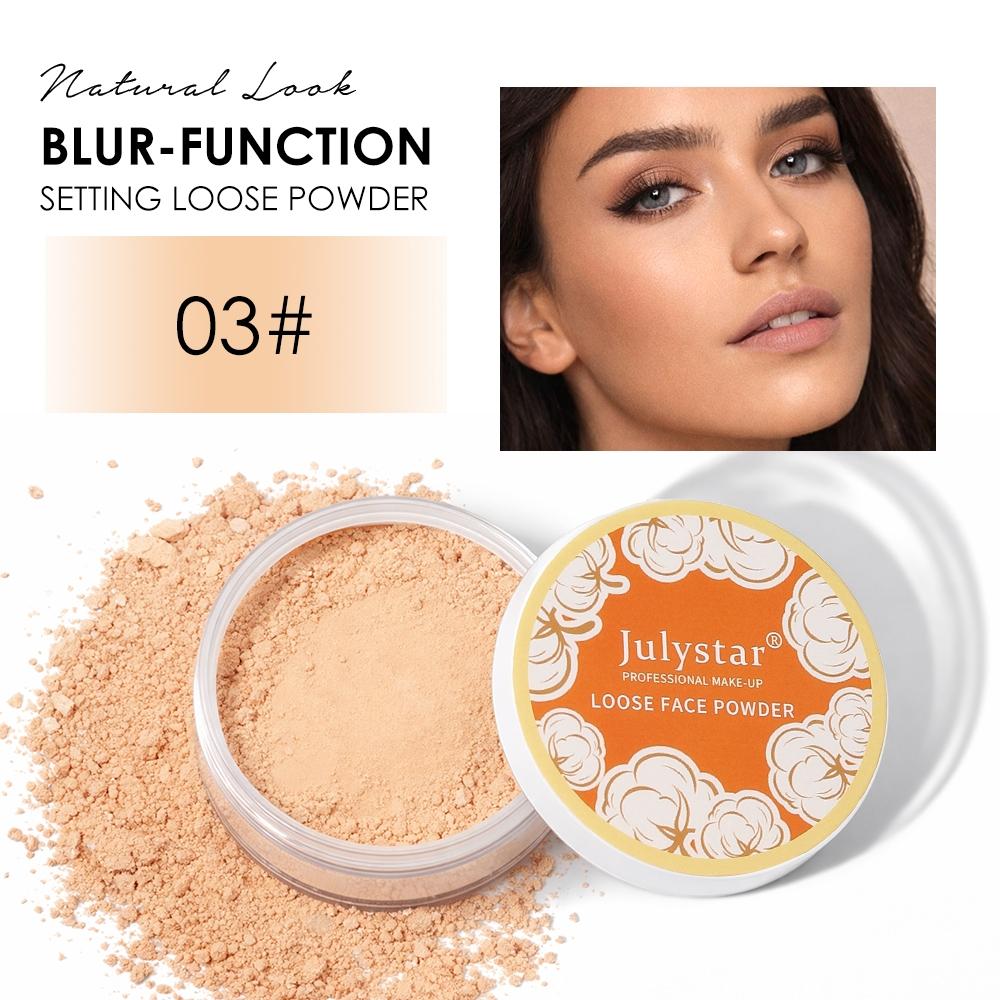 3 Shades Oil-Control Loose Setting Powder, Blur Pores, Smooth Matte, Long-Lasting, Waterproof, Natural Look for Daily & Party