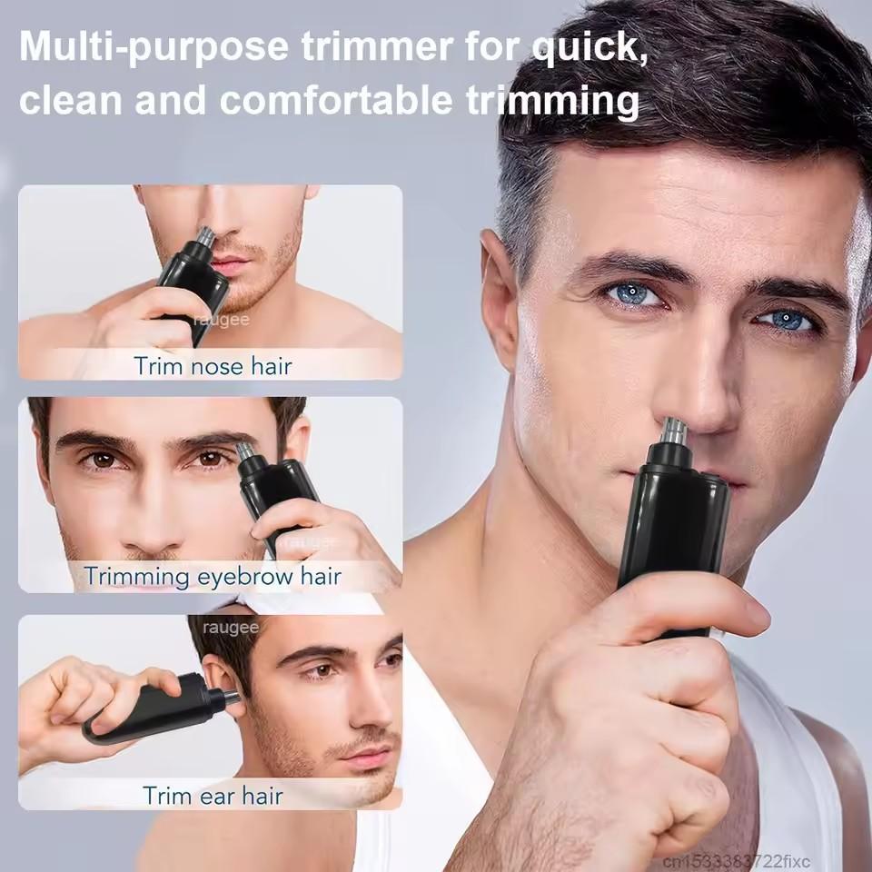 Portable Mini Nose Hair Trimmer, Nasal Hair Remover, Beard Razor, Digital Beard Trimmers, Cordless Trimmers, Personal Care Grooming Tool for Men & Women, Daily Facial Cleanser