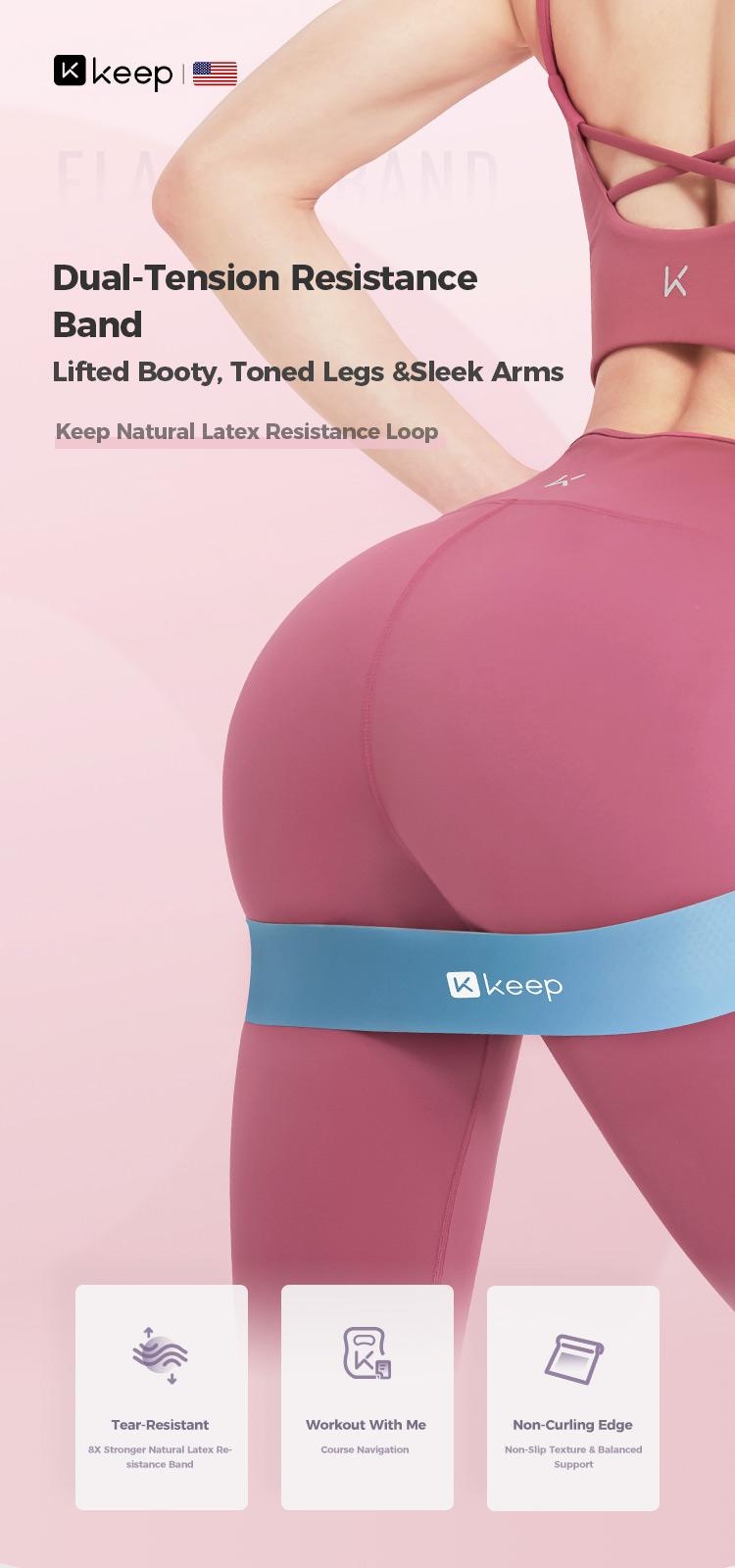 KEEP Resistance Loop Bands for Women, Elastic Loop Bands for Booty & Legs, Different Levels Elastic Band for Home Gym, Great Fitness Equipment for Training, Yoga, Exercise