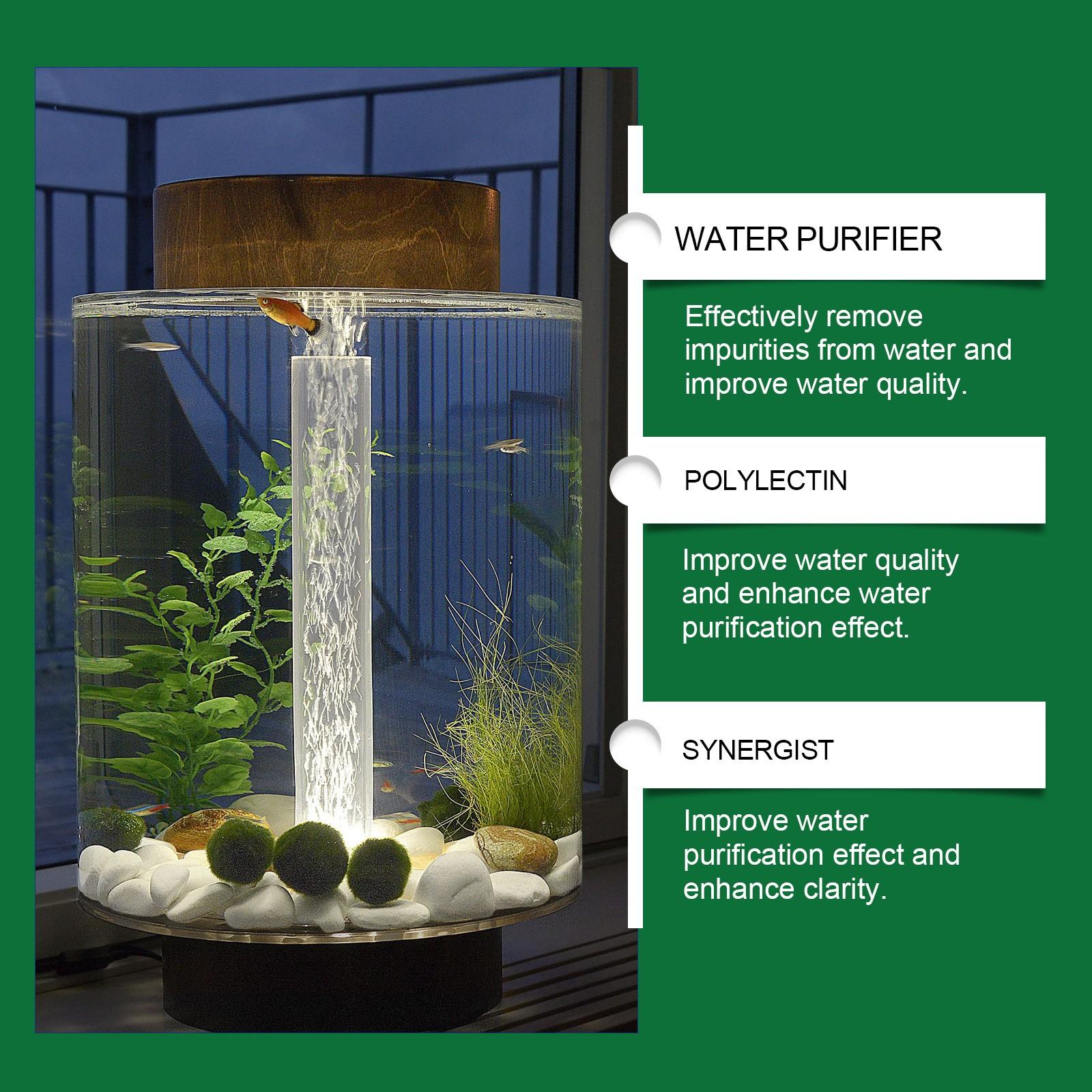 Fish Tank Water Purification Tablets, Aquarium Cleaning Deodorization Algae Removal, Clear Pond Sludge, Essential Fish Pool Care