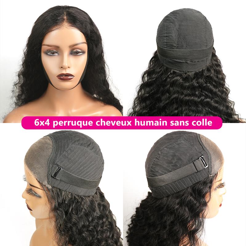 Ready To Wear 30 32 Inch Glueless Wig Curly 5x5 6x4 4x6 HD Transparent Lace Front Wig For Women Brazilian Human Hair Wig Deep Wave Pre-Cut Lace Pre Plucked Natural Hairline Sale Bling Hair 180% TikTokShopHolidayHaul