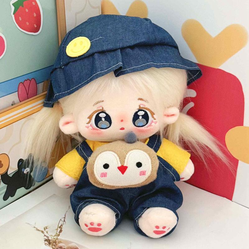 20cm Kawaii Plush Cotton Doll Idol Stuffed Super Star Figure Dolls No Attribute Crying Cotton Doll Can Change Clothes Kids Gift