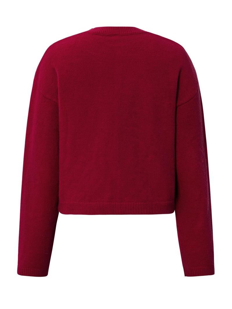 Women's Casual Fitted Sweater Jacket, Knitwear, Plain Knit Outerwear for Fall & Winter, Comfortable Moderate Fabric, Stylish Commute Wear