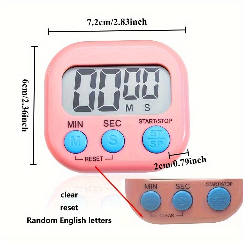 1 piece, multi-function electronic timer, magnetic digital timer, Stainless steel timer, large LCD display, bell/mute switch countdown timer, widely used in breaks, cooking, gyms, timer gifts, apartment essentials, kitchen accessories