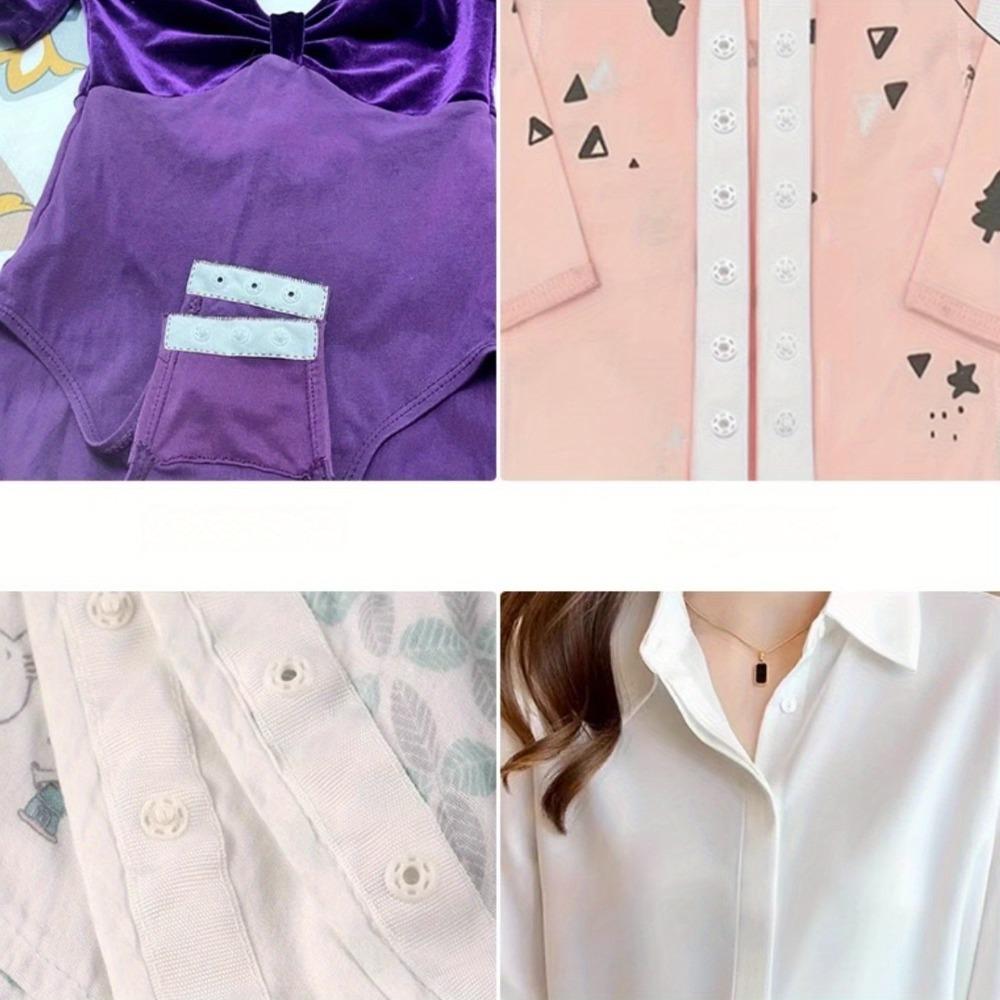 Sewing Accessories For Clothing, Snap Buttons Tape Black & White, Polyester Plastic Press Stud Ribbon, Sewing Fastener, Heavy Reusable Fastening, Free Cut Length, DIY Crafting Replacement, Hidden Plastic Extension Fabric Strap, Snap Bag Snaps For Fabric