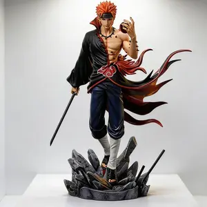 One Piece Naruto Pain Figure! Akatsuki Six Paths Deidara Style with Destroyed Base，Unboxing Pain (Tendo) Statue! Must-Have Naruto Collectible for Anime Fans，Stunning Pain Action Figure with Black Spears, Perfect Desk Decor for Naruto Otakus
