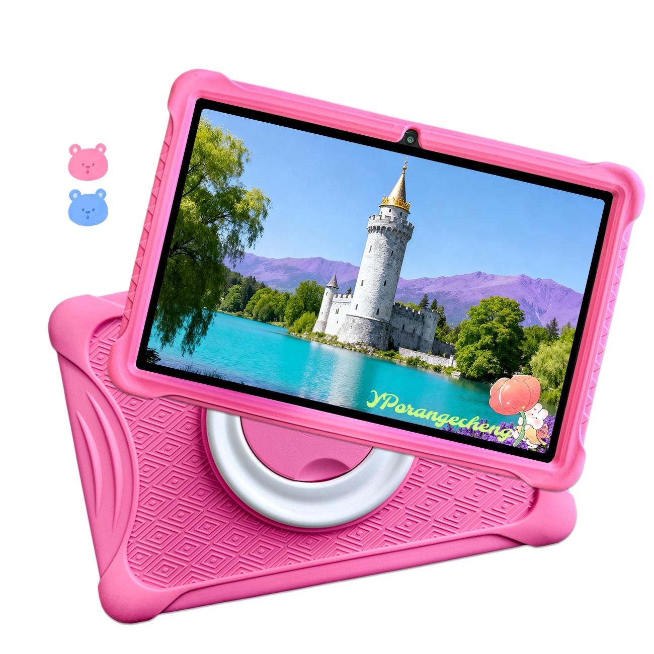 10.1 Inch Android Tablet PC Student Tablets Dual Camera Shockproof Case Student Use Parental Control Educational Features Perfect Christmas Gift
