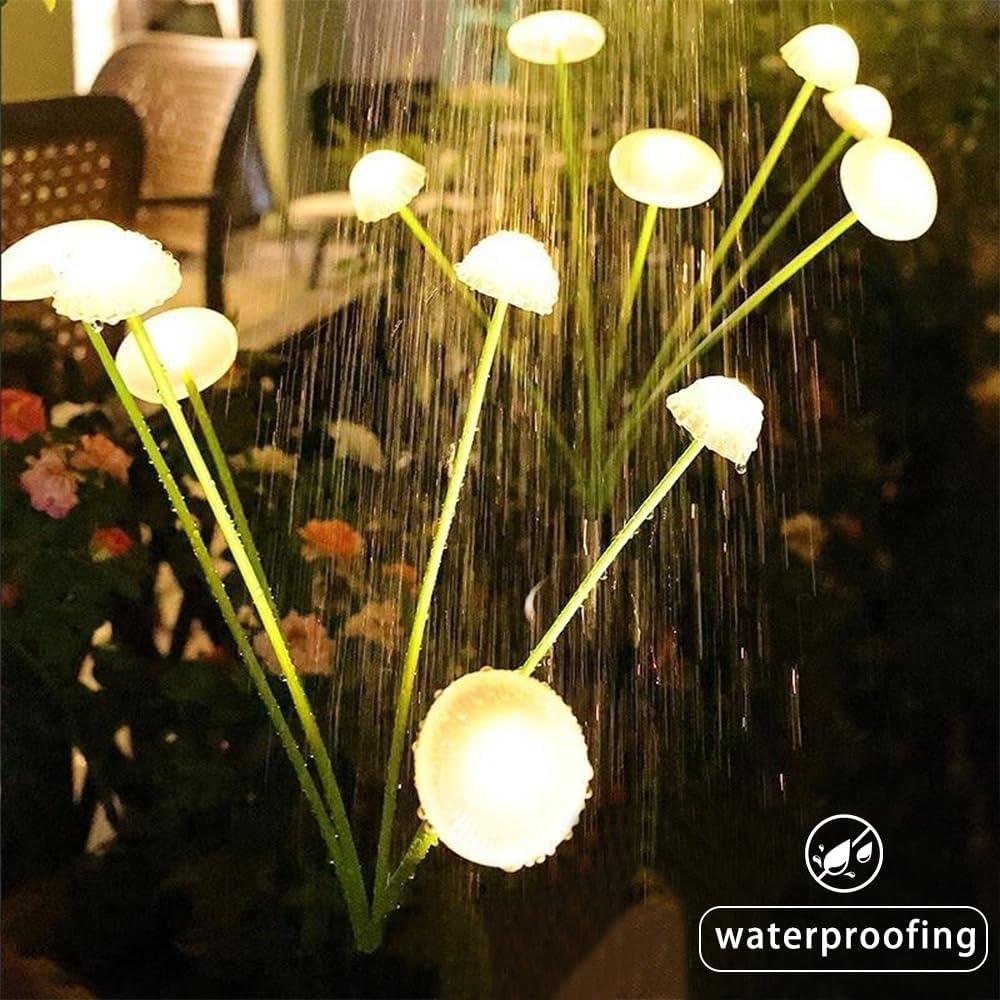 2 Piece Solar Jellyfish String Lights, Waterproof Solar Jellyfish Lamp, LED Solar Garden Decor, Swinging Garden Lights, Outdoor Lighting