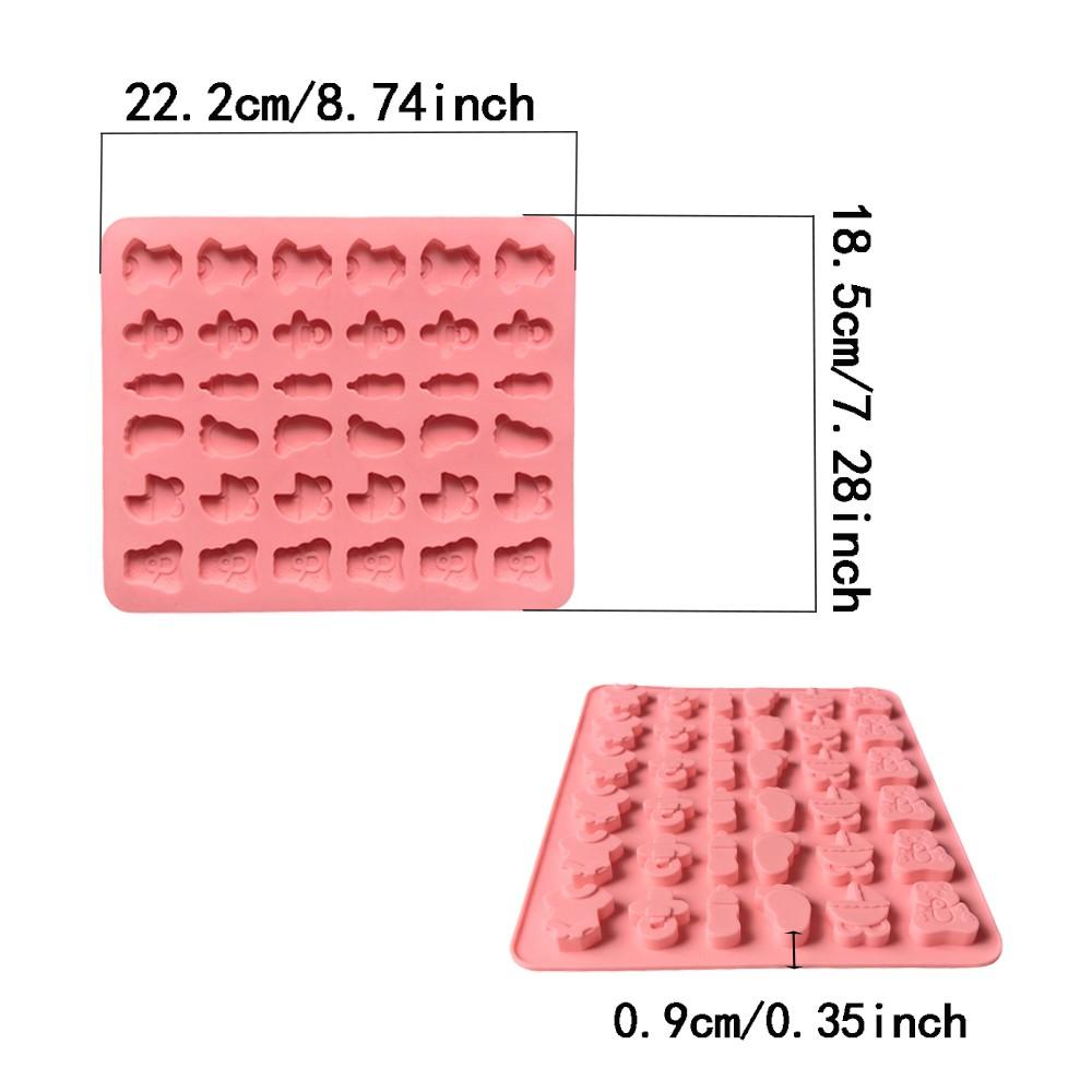 3pcs Silicone Molds Set, 36-Hole DIY Chocolate Candy Cake Decorations, Bear Bottle Foot Shape, Perfect for Baking & Crafting