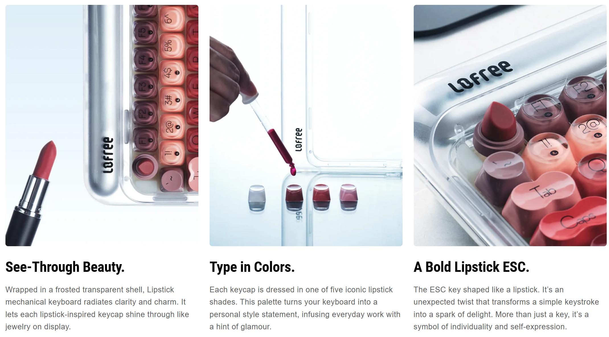 Lofree Lipstick Wireless Mechanical Keyboard