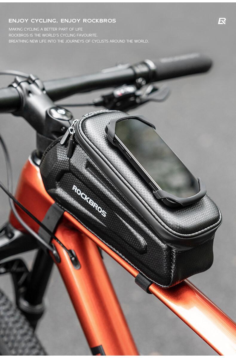 ROCKBROS Bicycle Front Top Tube Bag Touch Screen Bicycle Frame Bag Bicycle Bag 1.5L Large Capacity Adjustable Cycling Bag Bicycle Accessories ROCKBROS Bicycle Front Top Tube Bag Touch Screen Bicycle Frame Bag Bicycle Bag 1.5L Large Capacity Adjustable Cycling Bag Bicycle Accessories