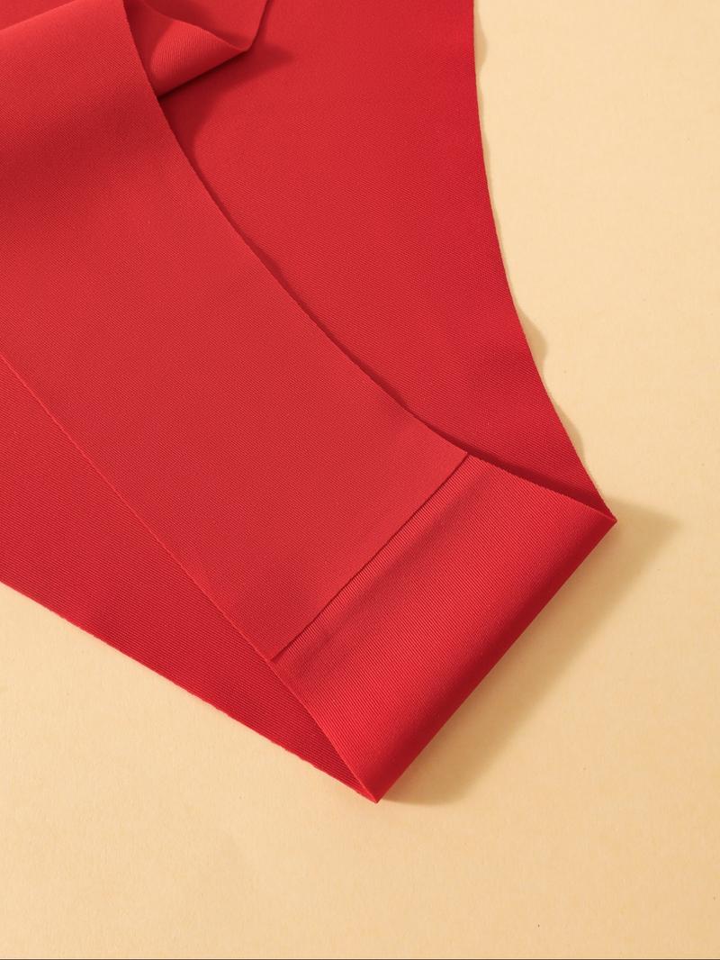 Women's Solid Color Seamless Panty, Elegant Soft Comfy Breathable Knicker for Daily Wear, Underwear for All Seasons, Seamless Panties Set