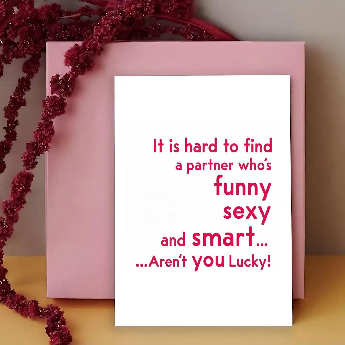 Huxters Anniversary Cards, Fun Valentine's and Birthday Cards, Clever and Sexy, 14.8 Cm, Perfect for Him and Her, 1/3/7pcs Set