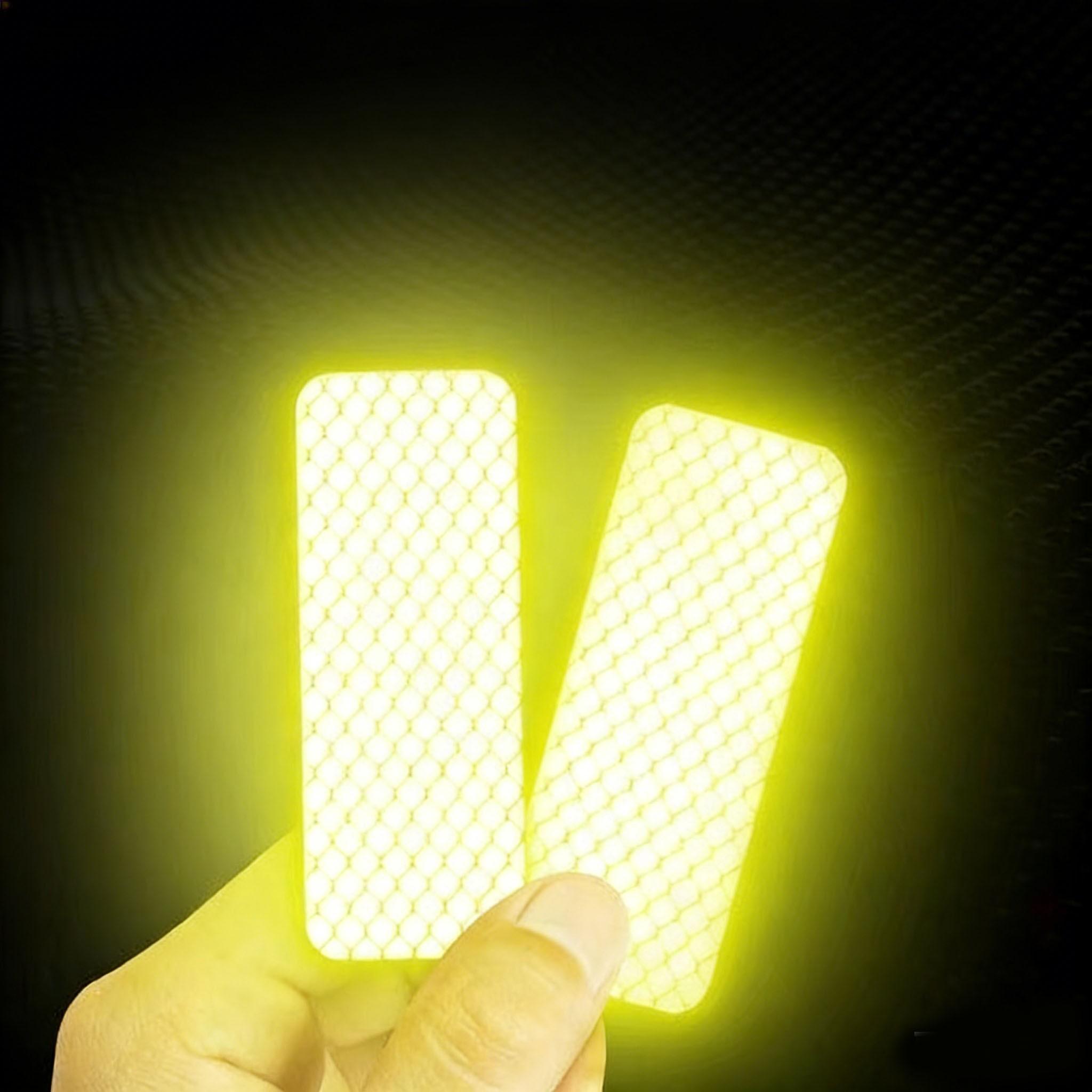 20pcs Ultra-Bright Reflective Safety Stickers, Fluorescent High Visibility Warning Decals, Night Road Safety Equipment