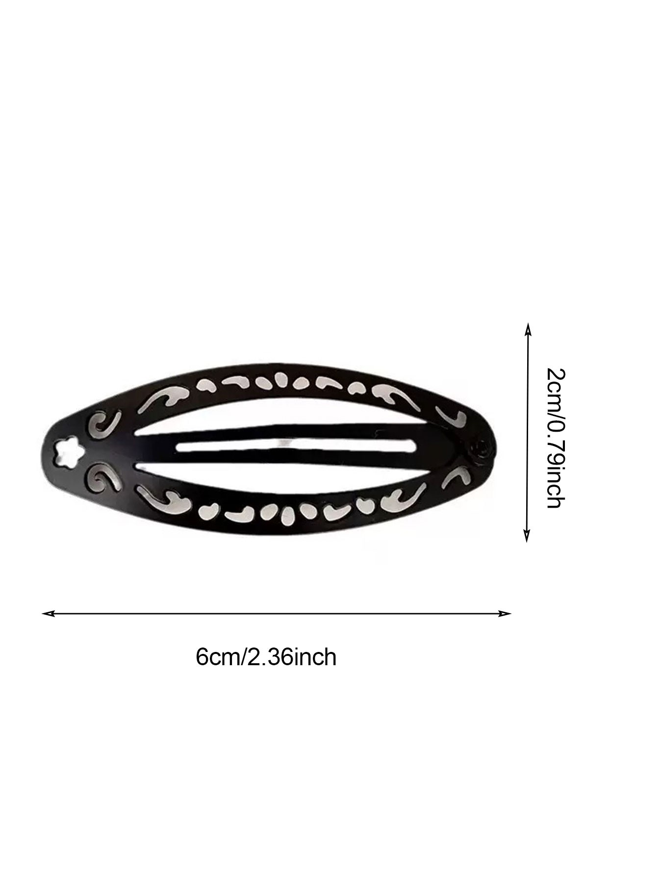 4-Piece Hollow Out Design Hair Clips, Roman Retro Court Style, Teardrop Bb Clips, Front Bang Clips, Side Clips, Back Clip Set