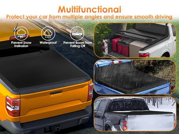 Nilight Soft Tri-fold Truck Bed Tonneau Cover Compatible with Jeep Gladiator JT 2020 2021 2022 2023 2024 2025-5ftr Outdoor Car Canopy Car Protector  dealsforyoudays