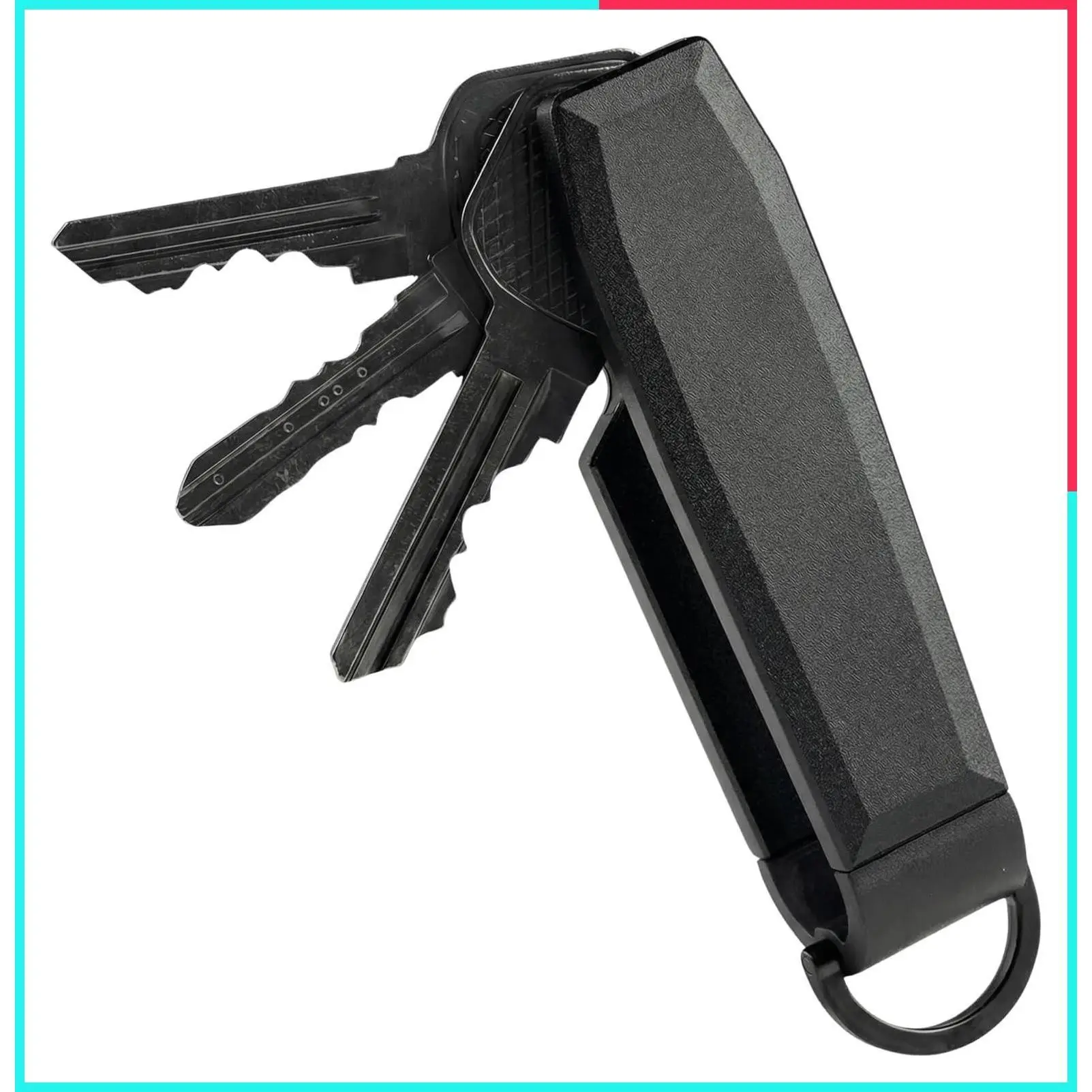 Compact Aluminum Key Organizer with Pocket Clip Keychain Holder