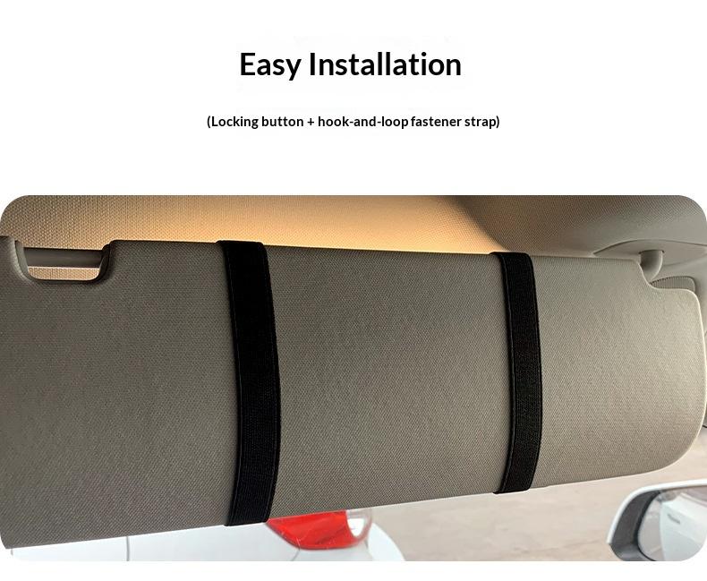 Car Sunshade Makeup Mirror, LED Touch Screen with Brightness Adjustment, Rechargeable HD Clear Makeup Mirror for Car Interior, Essential Car Accessory