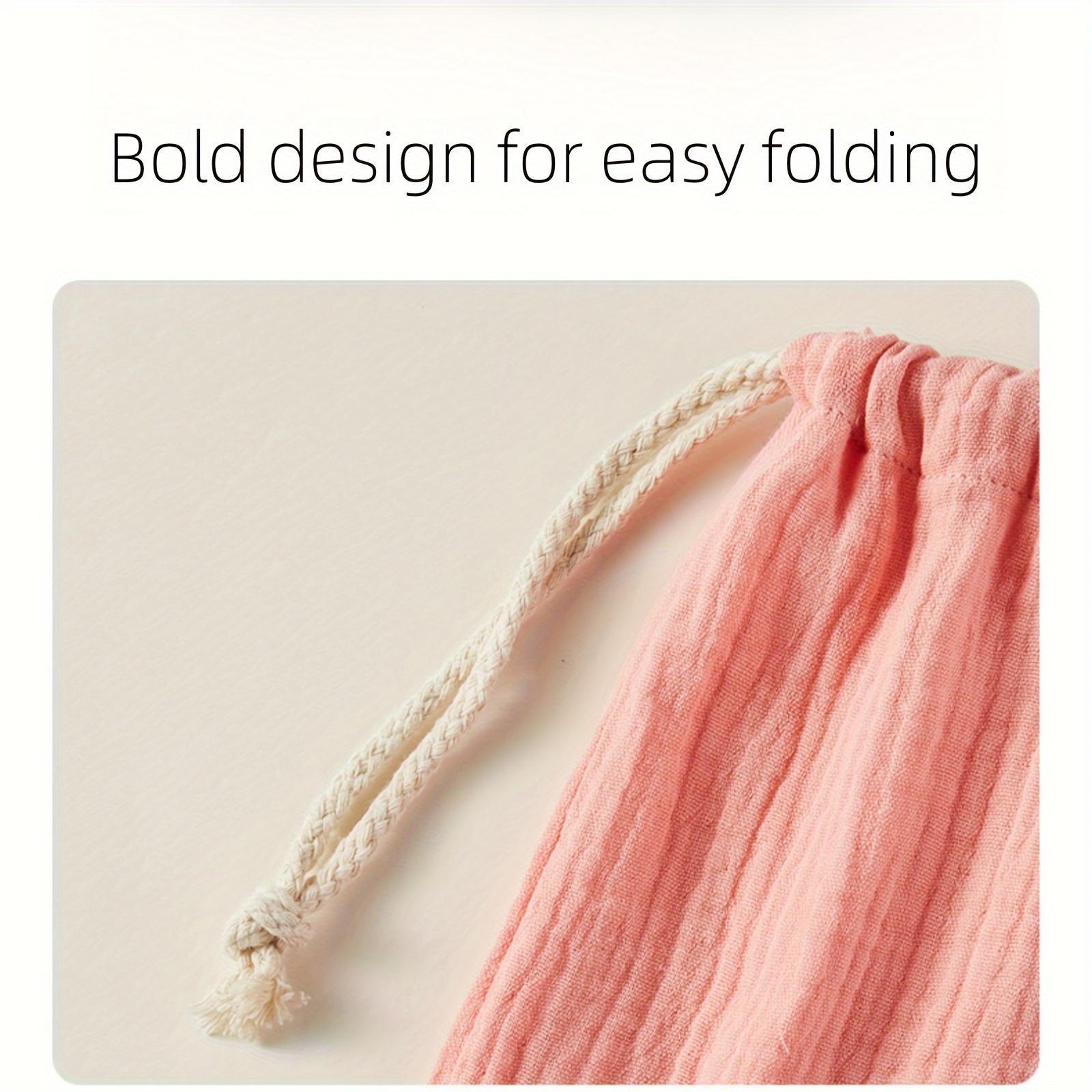 1pc Cotton Drawstring Bag, Cotton Pouch, For Storage, Travel, Gym, Sports, Multipurpose 9inx 17.78cm, Reusable And Durable