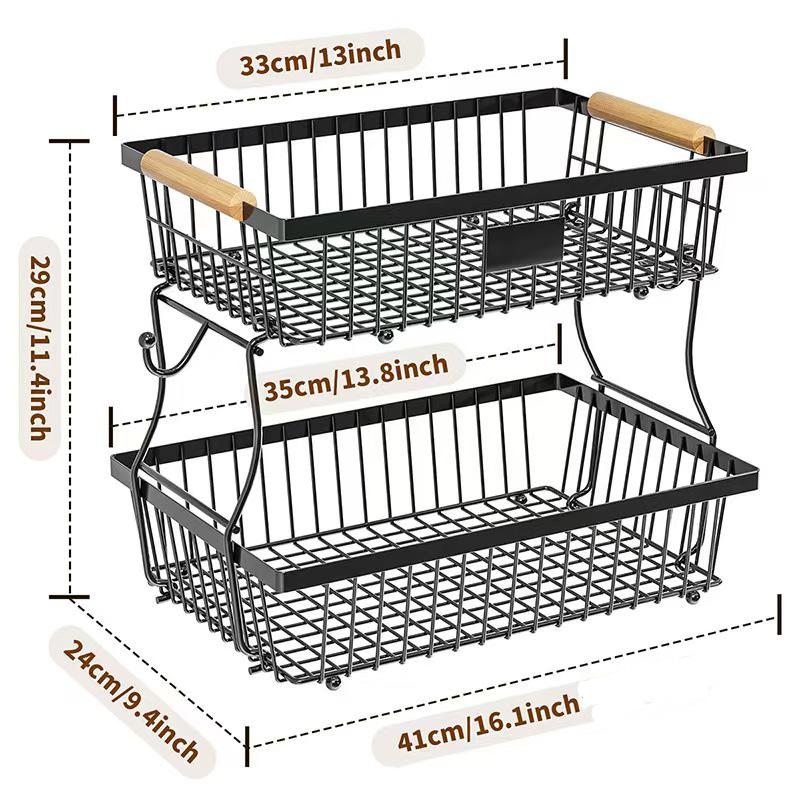 Kitchen Storage Rack Fruit Basket, Desktop Snack Fruit Organizer Tray, Multi-Layer Detachable Fruit Basket, Tabletop Food Container Holder, Countertop Fruit Basket