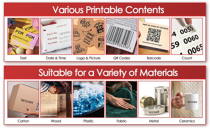 Handheld Inkjet Printer, 0.5 Inch Nozzle, Portable Inkjet Printer Gun for Text QRCode Barcode Production Date Time Logo Batch Number Print on Metal Wood Glass Cloth Carton Plastic