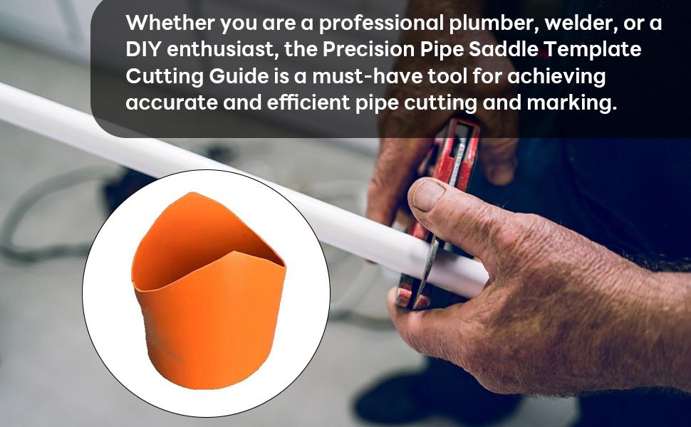 Hardware tools 10 sizes Precision Pipe Saddle Template Cutting Guide - Plumbing Pipe Saddle Template Kit for Welding and Installation, Accurate Arc Edge Contour Cut Guides, Fits Multiple Pipe Sizes & Materials