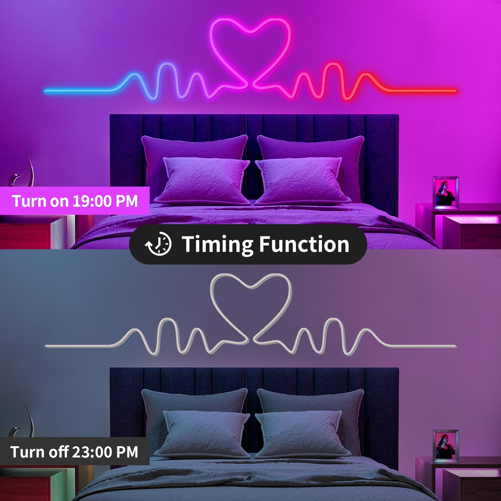 USB-Powered RGB Color-Changing LED Strip Light with App Control, Ambient Backlight for TV, Computer, Bedroom & Living Room, Decorative Neon Accent Light, Smart LED Lighting, Great Christmas Gift