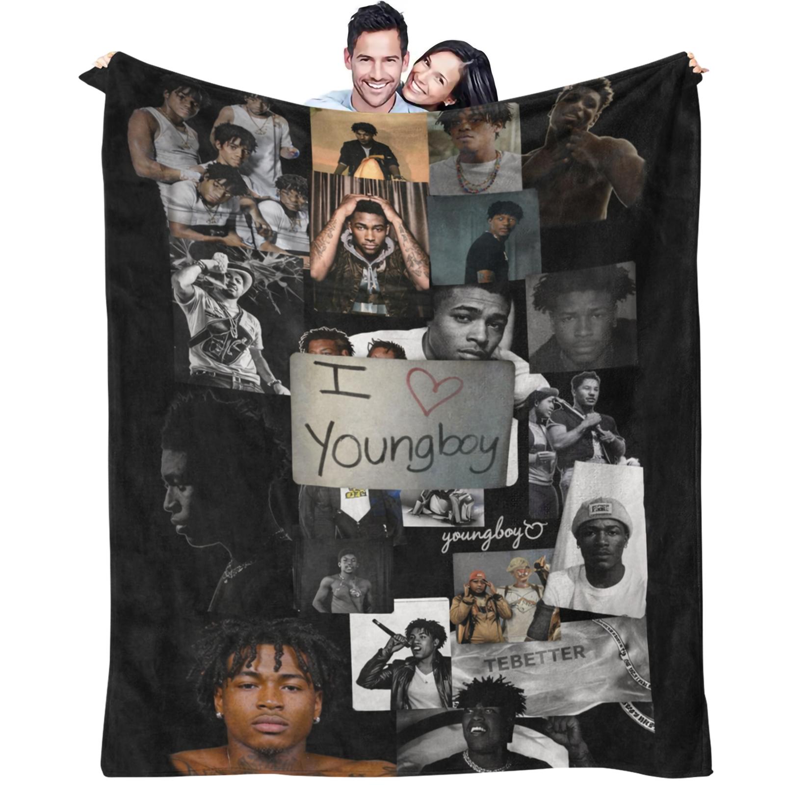 Youngboy Patterned Blanket, Everyday Holiday Birthday Gift For Kids And Adults, Soft, Warm And Lightweight Plush Blanket For Bed, Sofa, Car, Room Decoration, Custom Photo Blanket, Personalized Picture Blankets