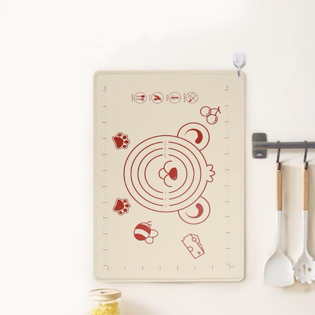 Thick Silicone Baking Mat Dough Rolling Mat, Large Size Baking Pad with Ruler, Non-Stick Kitchen Counter Mat, Food Grade, Heat Resistant, Easy Clean