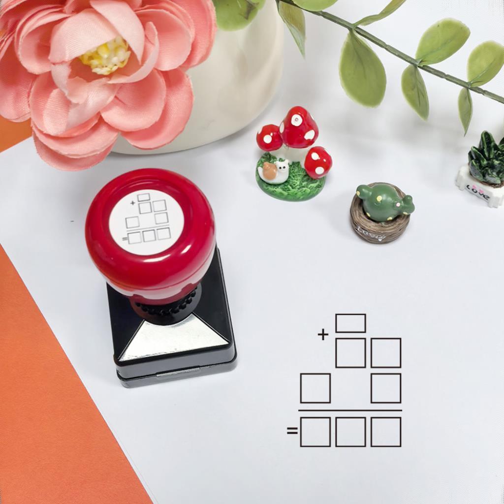 Teaching Arithmetic Stamp, Math Teacher Stamp, Addition Subtraction Multiplication Division, Odd Even Number Identification, Fun Calculation Grid Stamp