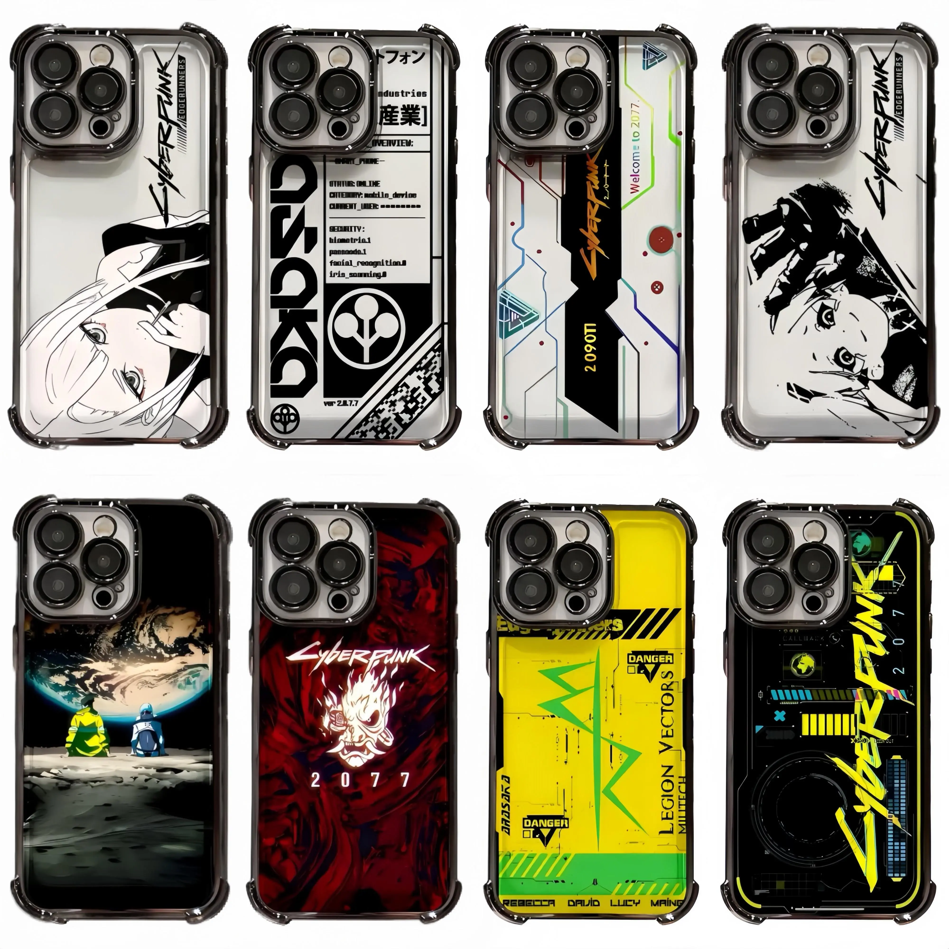 Cyberpunk 2077 Edgerunners Lucy Rebecca Black  Phone Case for IPhone 17 16 15 14 13 12 11 Pro Max Plus 17Air Samsung S26 S25 S24 S23 S22 FE Plus Ultra anti-fall mobile Soft TPU Back Cover Protection Shockproof