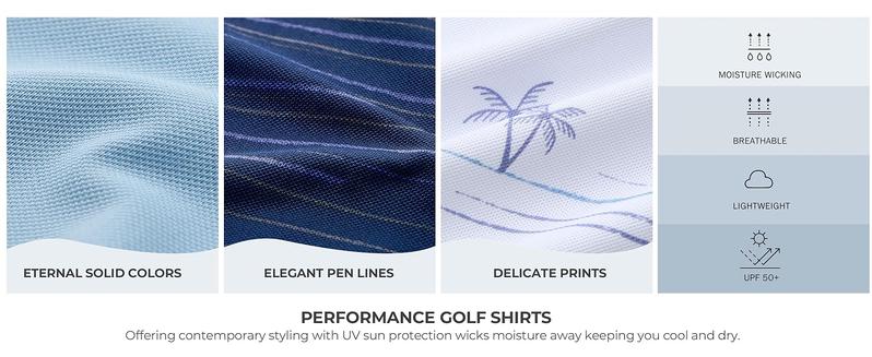 G Gradual Men's Golf Shirts Dry Fit Moisture Wicking Performance Lightweight Activewear Shortsleeve Collared Polo Shirts for Casual Athletic Business Tops