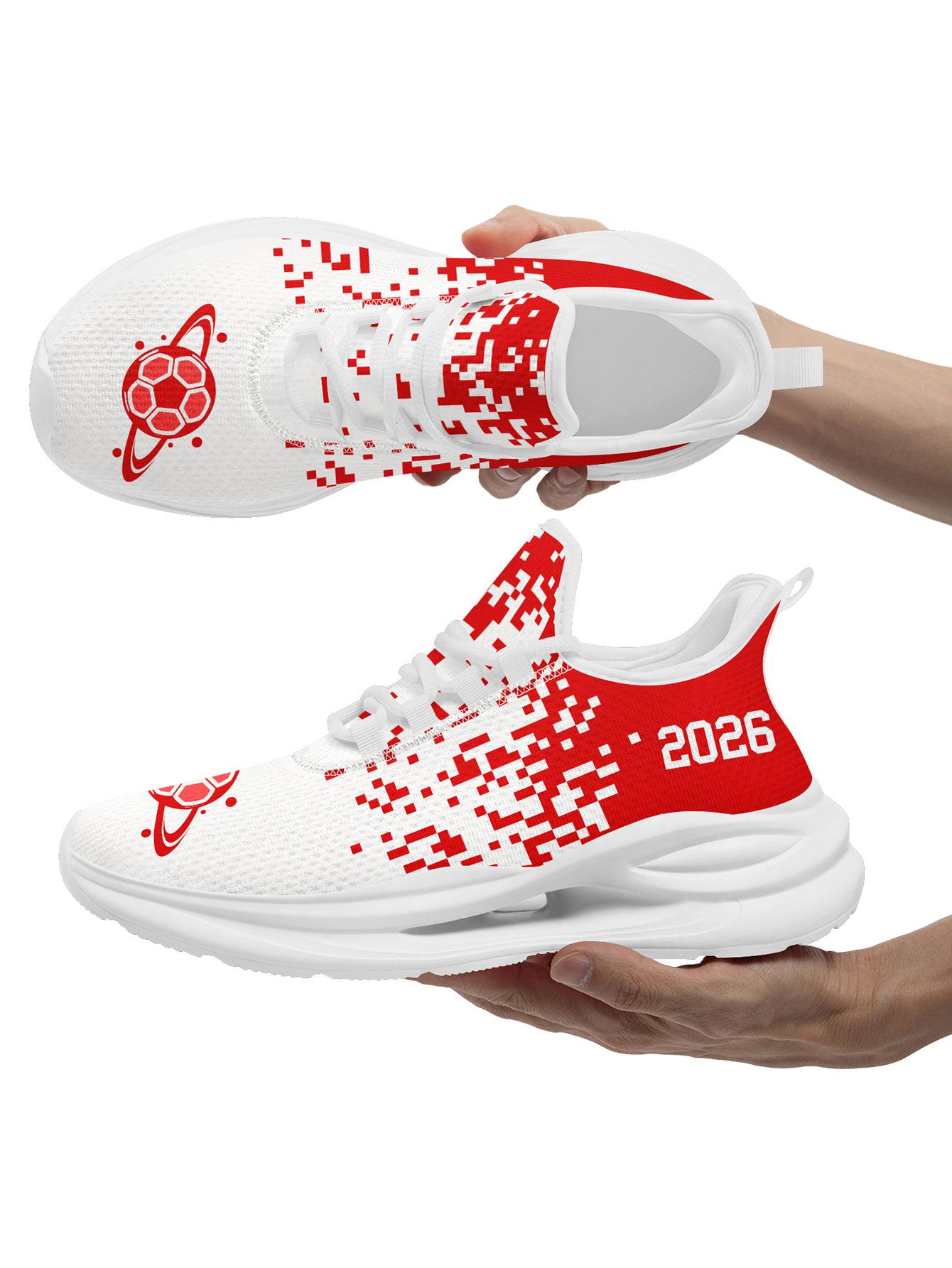 COOLCUSTOMIZE Men's SUI 2026 Soccer Pixel Art  Sports Shoes, Stylish Breathable Running Sneakers, Casual  Footwear