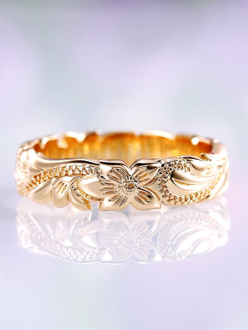 Elegant Flower Design Ring for Women, Fashion Jewelry for Party, Daily Clothing Decor, Trendy & Exquisite Wedding Engagement Anniversary Party Jewelry Gifts