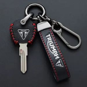 Leather Car Remote Key Case Cover Shell Fob for Triumph Tiger 800 900 Gt Pro Rally Explorer 1200 Xca XR Xrx Xrt 660 Accessories