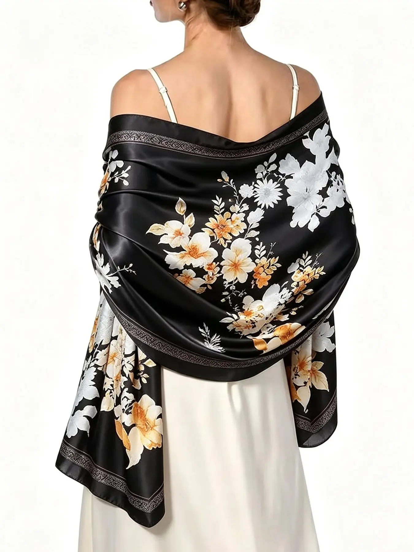 1pc Women's Classic Bohemian Long Scarf Casual Autumn Shawl Floral Print Pattern Scarf Shawls Suitable for Woman Daily Life