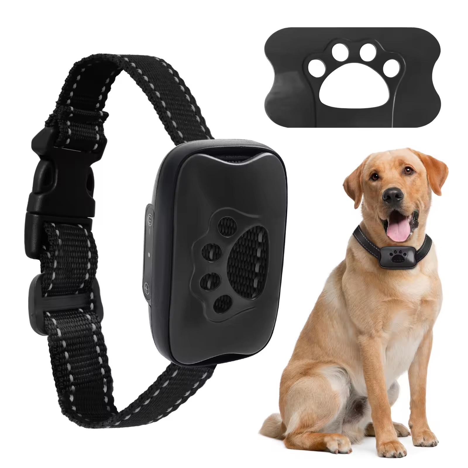 Smart Anti-Barking Dog Collar, Adjustable Bark Control Device with Beep and Vibration, Rechargeable No-Shock Humane Training for Small Medium Large Dogs