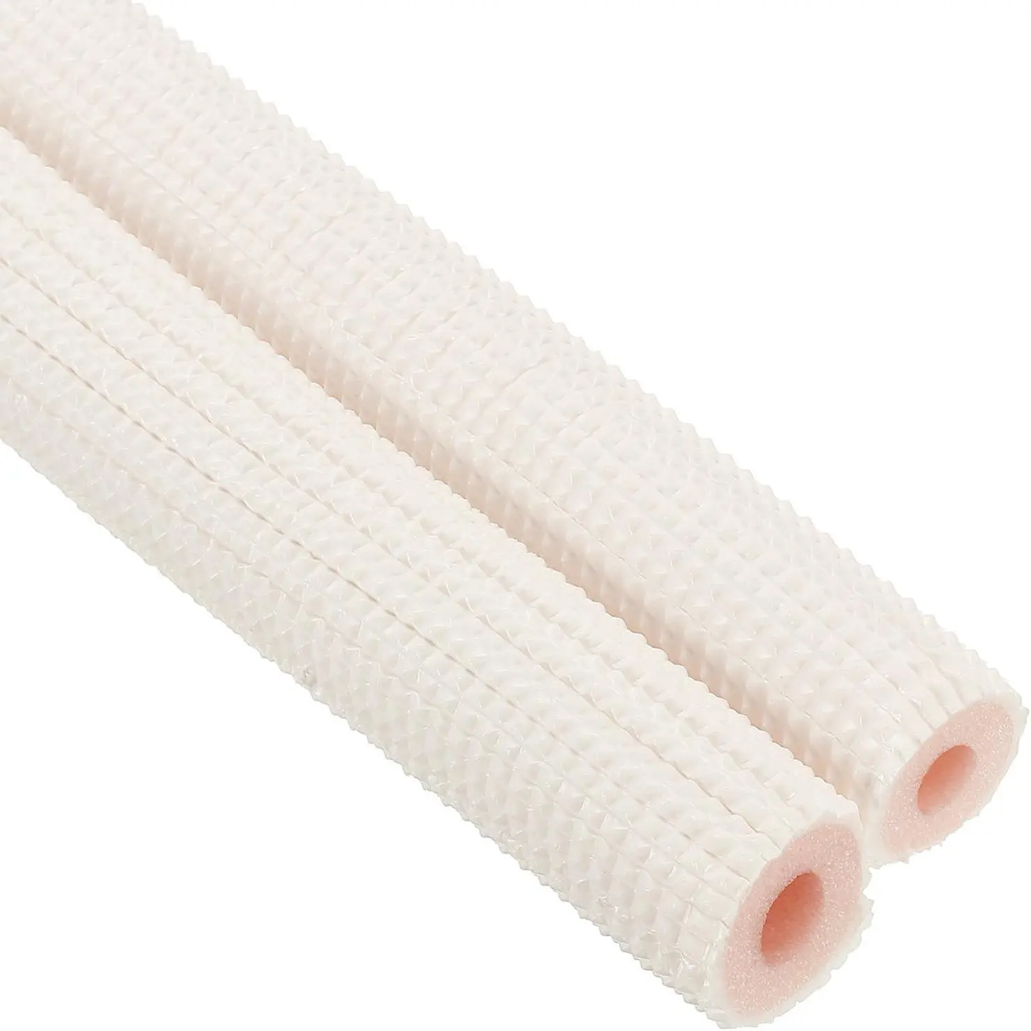 Pipe Insulation Foam Tube, Heat Preservation Insulated Foam Tubing for 1/4", 3/8" O.D. Mini Split Copper Line Set Water Pipes,3.28Ft(1m),White/Pink