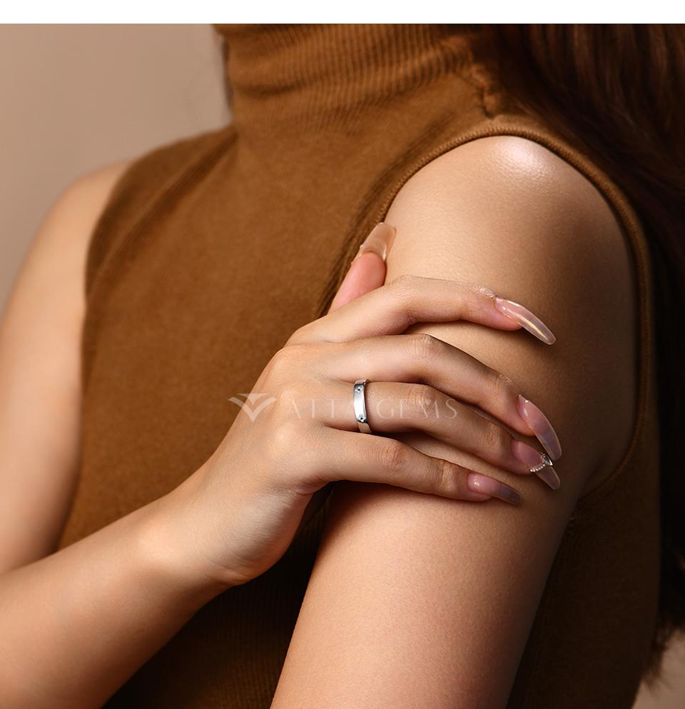 1.25mm Simple Style D VVS1 Synthetic Moissanite Ring For Women 925 Sterling SIlver Birthday Gift Engagement Wedding Blackfriday R128 SpringStatements